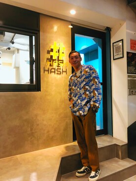 「H&M（エイチ・アンド・エム）のアイテム（シャツ/ブラウス）」を使った、yusuke362 さん（メンズ・180cm）の冬コーディネート