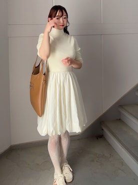 「SNIDEL（スナイデル）のアイテム（ワンピース/ドレス）」を使った、○△□  yuさん（レディース・150cm）の春コーディネート