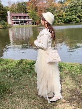 「アイテム（パンプス）」を使った、○△□  yuさん（レディース・150cm）の秋コーディネート