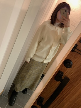 「ニコアンド」｜「アイテム（スカート）」を使った、nkgwtmkさん（レディース・158cm）の春コーディネート