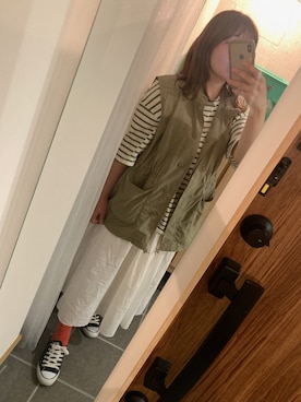 「GLACIER（グラシア）のアイテム」を使った、nkgwtmkさん（レディース・158cm）の夏コーディネート