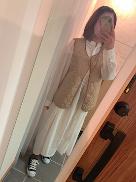 「coca（coca）（コカ）のアイテム（シャツワンピース）」を使った、nkgwtmkさん（レディース・158cm）の冬コーディネート