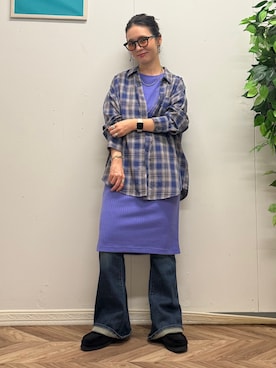 「SOMETHING（サムシング）のアイテム」を使った、いのうえまいさん（レディース・158cm）の秋コーディネート