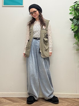 「CAMP7（キャンプセブン）のアイテム」を使った、いのうえまいさん（レディース・158cm）の秋コーディネート