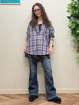 「SOMETHING（サムシング）のアイテム」を使った、いのうえまいさん（レディース・158cm）の秋コーディネート