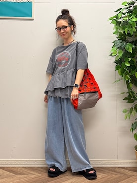 「Right-on（ライトオン）のアイテム」を使った、いのうえまいさん（レディース・158cm）の夏コーディネート