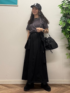 「BACK NUMBER（バックナンバー）のアイテム（帽子）」を使った、いのうえまいさん（レディース・158cm）の夏コーディネート