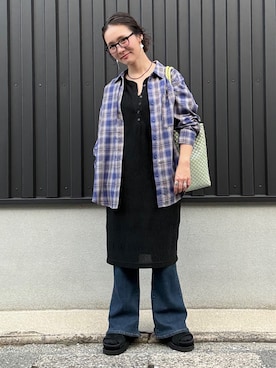 「SOMETHING（サムシング）のアイテム（パンツ）」を使った、いのうえまいさん（レディース・158cm）の秋コーディネート