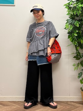 「Right-on（ライトオン）のアイテム」を使った、いのうえまいさん（レディース・158cm）の夏コーディネート