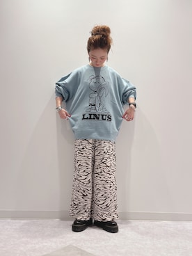 「PEANUTS（ピーナッツ）のアイテム」を使った、y...maiさん（レディース・157cm）の秋コーディネート