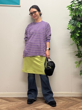 「SOMETHING（サムシング）のアイテム」を使った、いのうえまいさん（レディース・158cm）の秋コーディネート