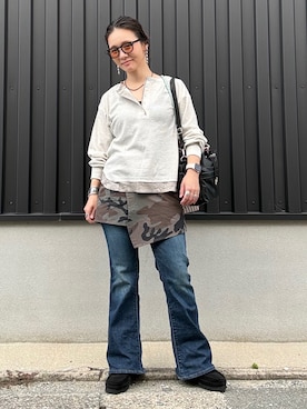 「SOMETHING（サムシング）のアイテム」を使った、いのうえまいさん（レディース・158cm）の秋コーディネート