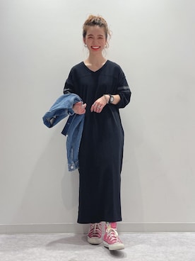 「Right-on（ライトオン）のアイテム（ワンピース/ドレス）」を使った、y...maiさん（レディース・157cm）の春コーディネート