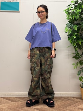 「Refurbish（リファービッシュ）のアイテム」を使った、いのうえまいさん（レディース・158cm）の夏コーディネート