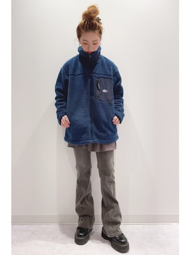 「CAMP7（キャンプセブン）のアイテム（ブルゾン）」を使った、y...maiさん（レディース・157cm）の冬コーディネート