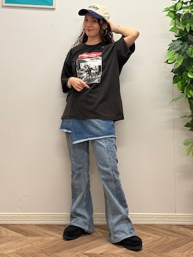 「BACK NUMBER（バックナンバー）のアイテム（帽子）」を使った、いのうえまいさん（レディース・158cm）の夏コーディネート