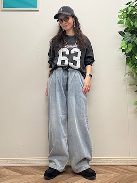 「Right-on（ライトオン）のアイテム（帽子）」を使った、いのうえまいさん（レディース・158cm）の秋コーディネート
