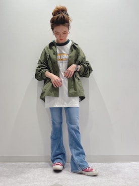 「BEN DAVIS（ベンデイビス）のアイテム」を使った、y...maiさん（レディース・157cm）の春コーディネート