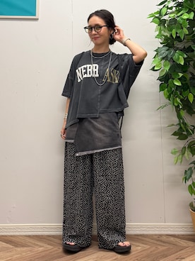 「BACK NUMBER（バックナンバー）のアイテム」を使った、いのうえまいさん（レディース・158cm）の夏コーディネート