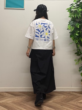 「BACK NUMBER（バックナンバー）のアイテム（帽子）」を使った、いのうえまいさん（レディース・158cm）の夏コーディネート