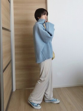 「Johnbull Private labo（ジョンブルプライベートラボ）のアイテム（パンツ）」を使った、t  i c aさん（レディース・153cm）の冬コーディネート
