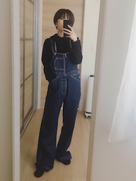 「FRAMeWORK（フレームワーク）のアイテム（オールインワン・サロペット）」を使った、t  i c aさん（レディース・153cm）の秋コーディネート