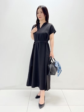 「UNTITLED（アンタイトル）の【追加/ステンレス】カーヴィプレートショートネックレス（ネックレス、シルバー系）」を使った、ukiさん（レディース）の夏コーディネート