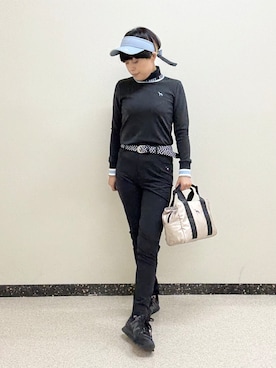 「アイテム（サンバイザー）」を使った、kimaさん（レディース・158cm）の秋コーディネート