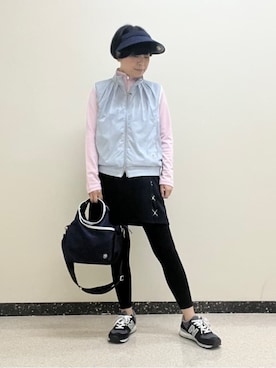 「アイテム（サンバイザー）」を使った、kimaさん（レディース・158cm）の夏コーディネート