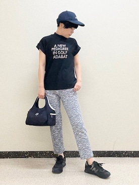 「adabat（アダバット）のアイテム（キャップ）」を使った、kimaさん（レディース・158cm）の春コーディネート