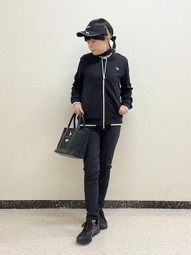 「アイテム（サンバイザー）」を使った、kimaさん（レディース・158cm）の秋コーディネート