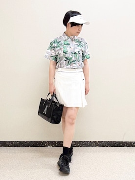「アイテム（サンバイザー）」を使った、kimaさん（レディース・158cm）の春コーディネート