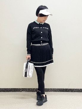 「アイテム（サンバイザー）」を使った、kimaさん（レディース・158cm）の冬コーディネート