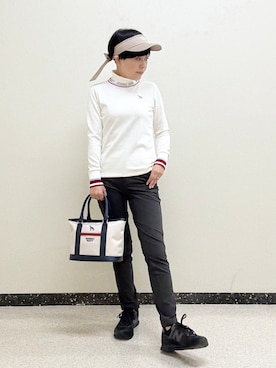 「アイテム（サンバイザー）」を使った、kimaさん（レディース・158cm）の秋コーディネート