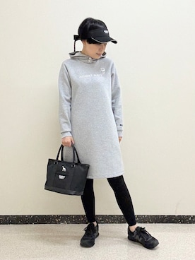 「アイテム（サンバイザー）」を使った、kimaさん（レディース・158cm）の秋コーディネート