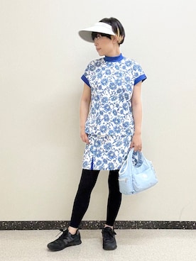 「アイテム（サンバイザー）」を使った、kimaさん（レディース・158cm）の春コーディネート