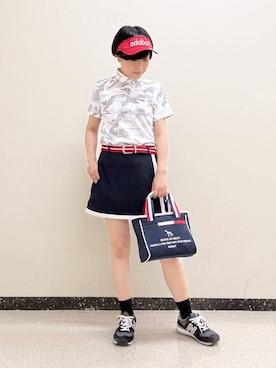 「アイテム（サンバイザー）」を使った、kimaさん（レディース・158cm）の春コーディネート