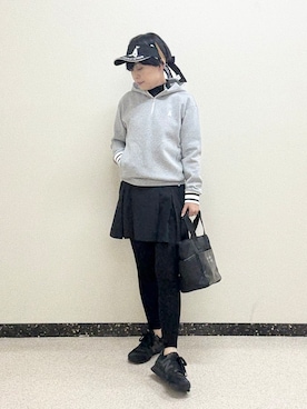 「アイテム（サンバイザー）」を使った、kimaさん（レディース・158cm）の秋コーディネート