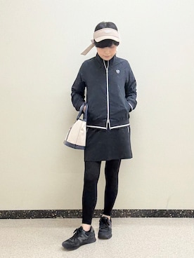 「アイテム（サンバイザー）」を使った、kimaさん（レディース・158cm）の秋コーディネート
