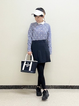 「アイテム（サンバイザー）」を使った、kimaさん（レディース・158cm）の秋コーディネート