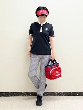 「アイテム（サンバイザー）」を使った、kimaさん（レディース・158cm）の夏コーディネート