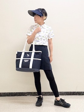 「アイテム（サンバイザー）」を使った、kimaさん（レディース・158cm）の夏コーディネート