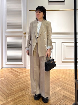 「AULENTTI（オウレンティ）のアイテム」を使った、cocoさん（レディース・151cm）の春コーディネート