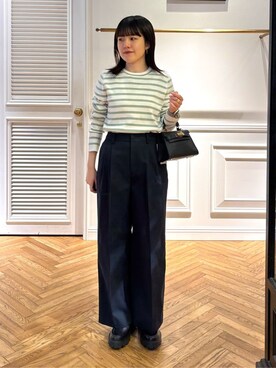 「AULENTTI（オウレンティ）のアイテム」を使った、cocoさん（レディース・151cm）の春コーディネート