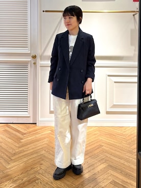 「AULENTTI（オウレンティ）のアイテム」を使った、cocoさん（レディース・151cm）の冬コーディネート