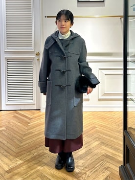 「アイテム（ダッフルコート）」を使った、cocoさん（レディース・151cm）の冬コーディネート