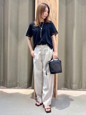 「THE SHOP TK （ザ ショップ ティーケー ）のアイテム（ショルダーバッグ）」を使った、HaNeさん（レディース・157cm）の春コーディネート