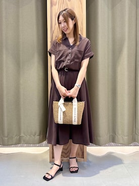 「THE SHOP TK （ザ ショップ ティーケー ）のアイテム（タンクトップ）」を使った、HaNeさん（レディース・157cm）の夏コーディネート