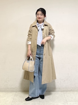 「MINIMUM（ミニマム）のアイテム（カーディガン/ボレロ）」を使った、Harunaさん（レディース・160cm）の春コーディネート