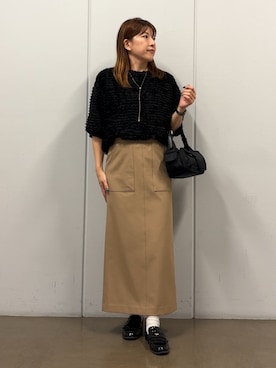 「UNTITLED（アンタイトル）のアイテム（スカート）」を使った、SaKiさん（レディース・155cm）の秋コーディネート